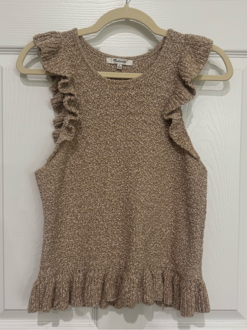 Madewell Light Taupe Textured Knit Tank